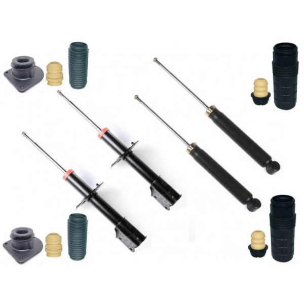 Kit 4 Amortecedor Fiat Palio e Siena 2001 até 2012 com Coxim Batente Coifa - Dianteiro e Traseiro - Allen Amortecedores