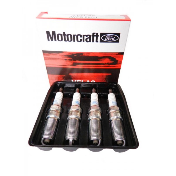 Jogo de Velas TR6B-10 Ford Motorcraft Fiesta,KA e Ecosport 1.0 e 1.6