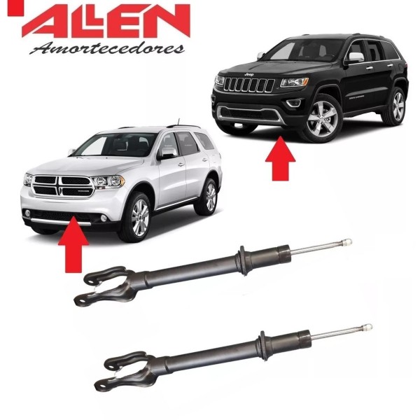 2 Amortecedor Grand Cherokee e Durango Dodge 2011 12 13 14 2015 Dianteiro Allen