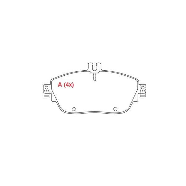 Pastilha de Freio MB B180 B200 GLA200 GLA250 - Cerâmica - Willtec - Dianteira