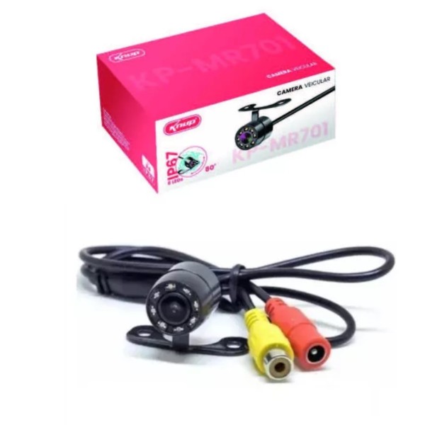 Câmera De Ré Veicular Led Noturno Borboleta Hd Knup