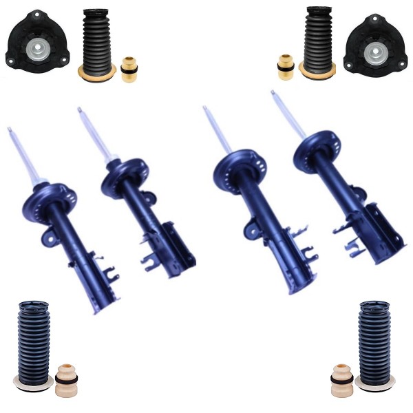 4 Amortecedor + Coxim Jeep Compass 2017 18 19 20 2021 Allen + Kit Batente Dianteiro e Traseiro