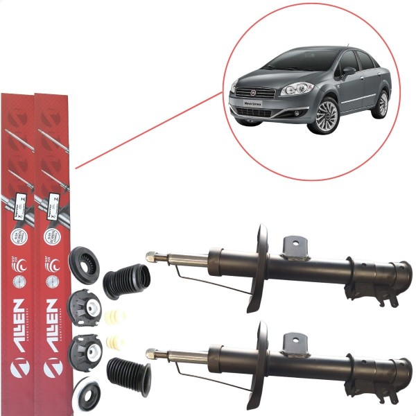 Amortecedor Dianteiro Linea + Kit Coxim Batente Coifa