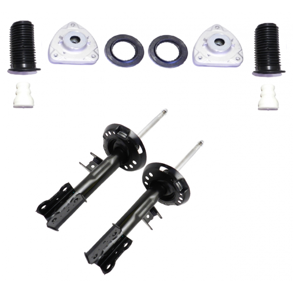 Kit 2 Amortecedor Mercedes GLA 200 250 2015 16 2017 + Kit Coxim c/ Rolamento Dianteiro