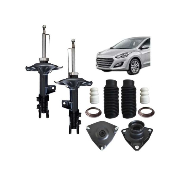   Par Amortecedor Dianteiro Batente Coxim Coifa C Rolamento I30 Hyundai 