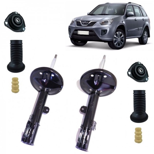 Amortecedor Dianteiro Tiggo c/ kit coxim batente par para Chery até 2015