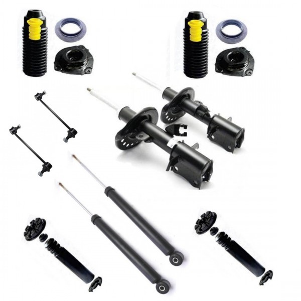 4 Amortecedor Sentra 2014 15 16 17 18 2019 Com Kit Coxim + Bieletas - Allen Amortecedores
