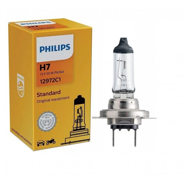 Outpec - Lâmpada Farol Carro Moto H7 55w 12v Original Philips 12972C1