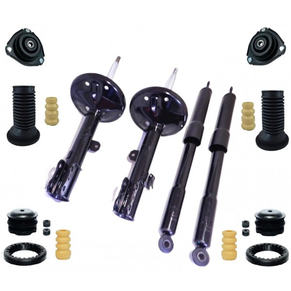 4 Amortecedor Chery Tiggo 2009 10 11 12 13 14 2015 + Kit Coxim Batente Dianteiro e Traseiro - Allen Amortecedores