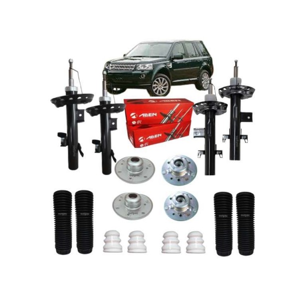 Kit 4 Amortecedor 4 Kit Coxim Batente Land Rover Freelander Par Dianteiro Traseiro