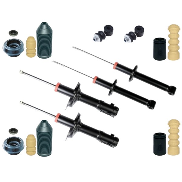 4 Amortecedor Batente Bieleta Polo Classic 1997 a 2001 + Kit Coxim Allen Amortecedores