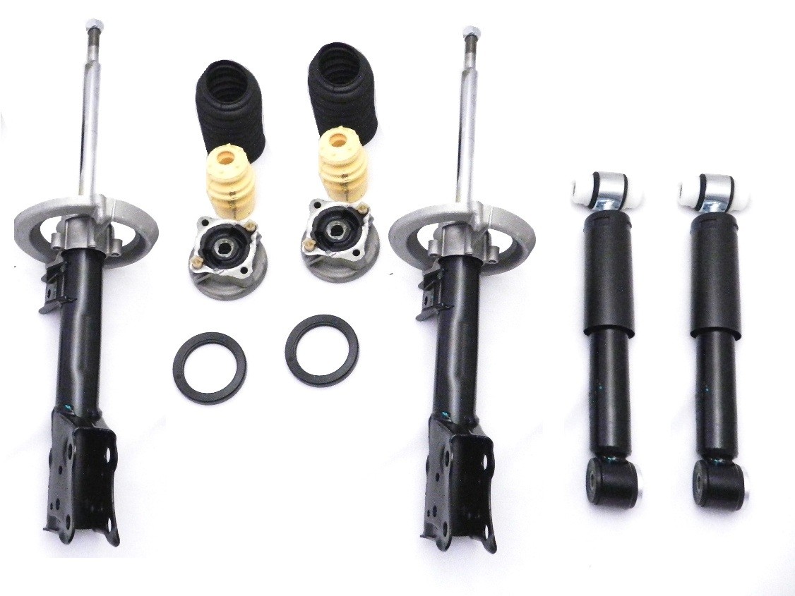 Kit 4 Amortecedor Classe A A160 A190 98 a 2005 + 2 Kit Coxim Batente Rolamento Dianteiro