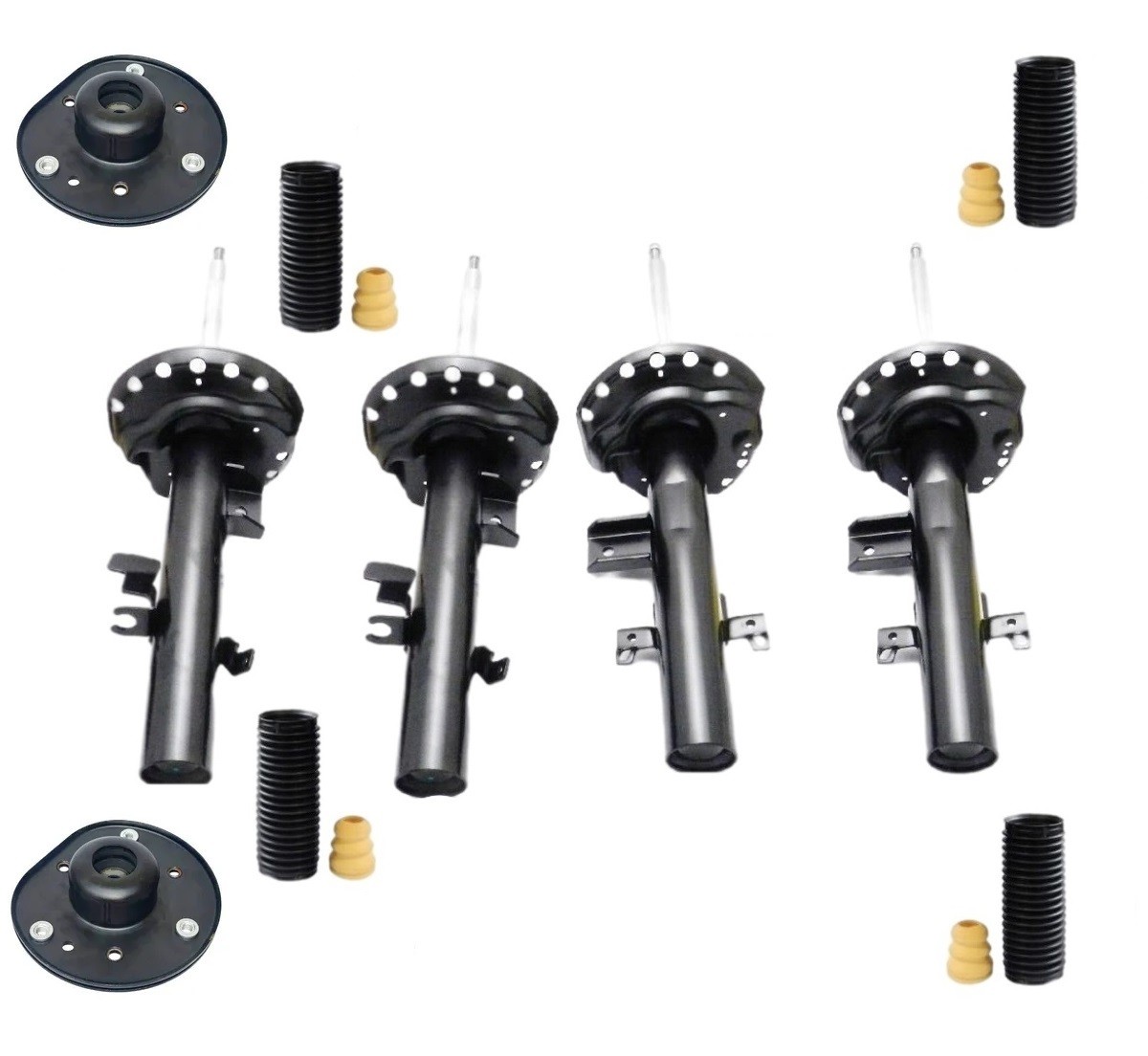 Kit 4 Amortecedor Freelander 2  2007 08 09 10 a 2015 Completo Coxim Batente