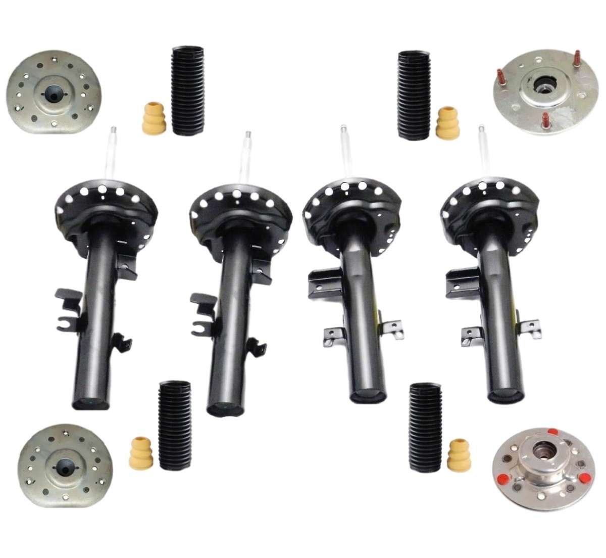 4 Amortecedor Freelander 2 + 4 Coxim Batente Land Rover 2007 08 09 2010 11 12 2013 14 2015 Kit Completo