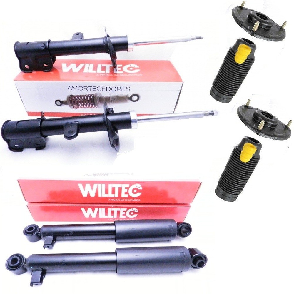 Kit 4x Amortecedor Hyundai Santa Fe Kia Sorento + Coxim Batente de 2010 2011 2012 2013 - Willtec Amortecedores