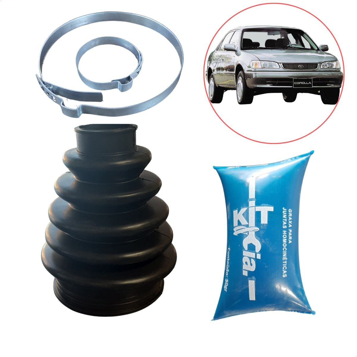 Kit Coifa Homocinética Roda Corolla 2002 2001 2000 1999 1998