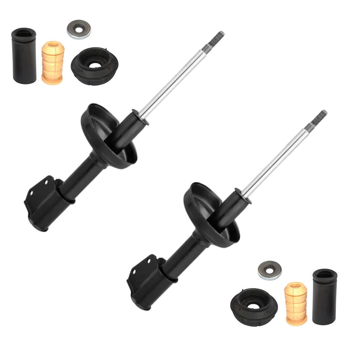 2 Amortecedor + Coxim Kangoo 98/12 99 2000 a 2012 Allen + Kit Batente Dianteiro