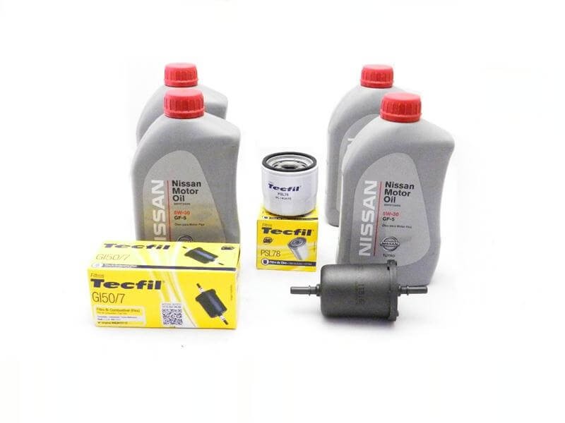 Kit Troca de Óleo March 1.0 3cil - Óleo Nissan 5w30 e Filtros de Óleo e Combustível