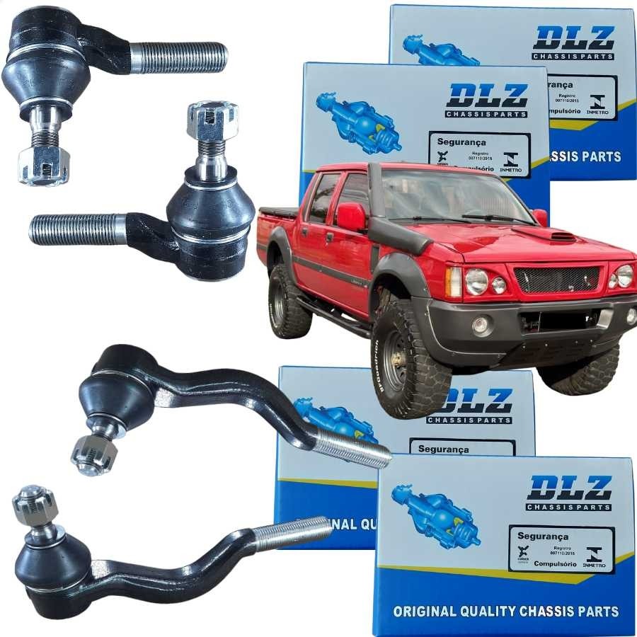 Kit 4 Terminais De Direção Mitsubishi L200 Quadrada LD / LE