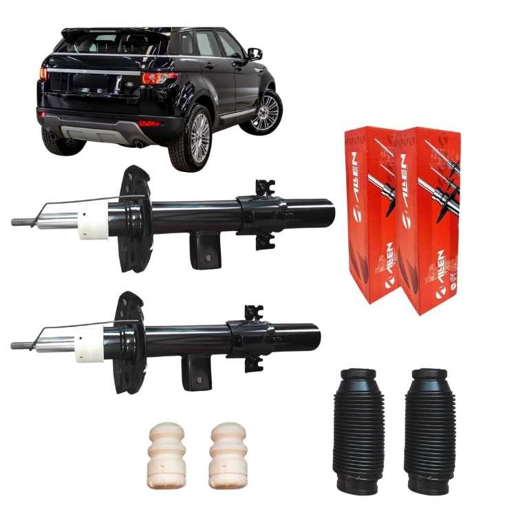 Par Amortecedor Evoque Kit Batente Coifa Traseiro 2012 A 2019