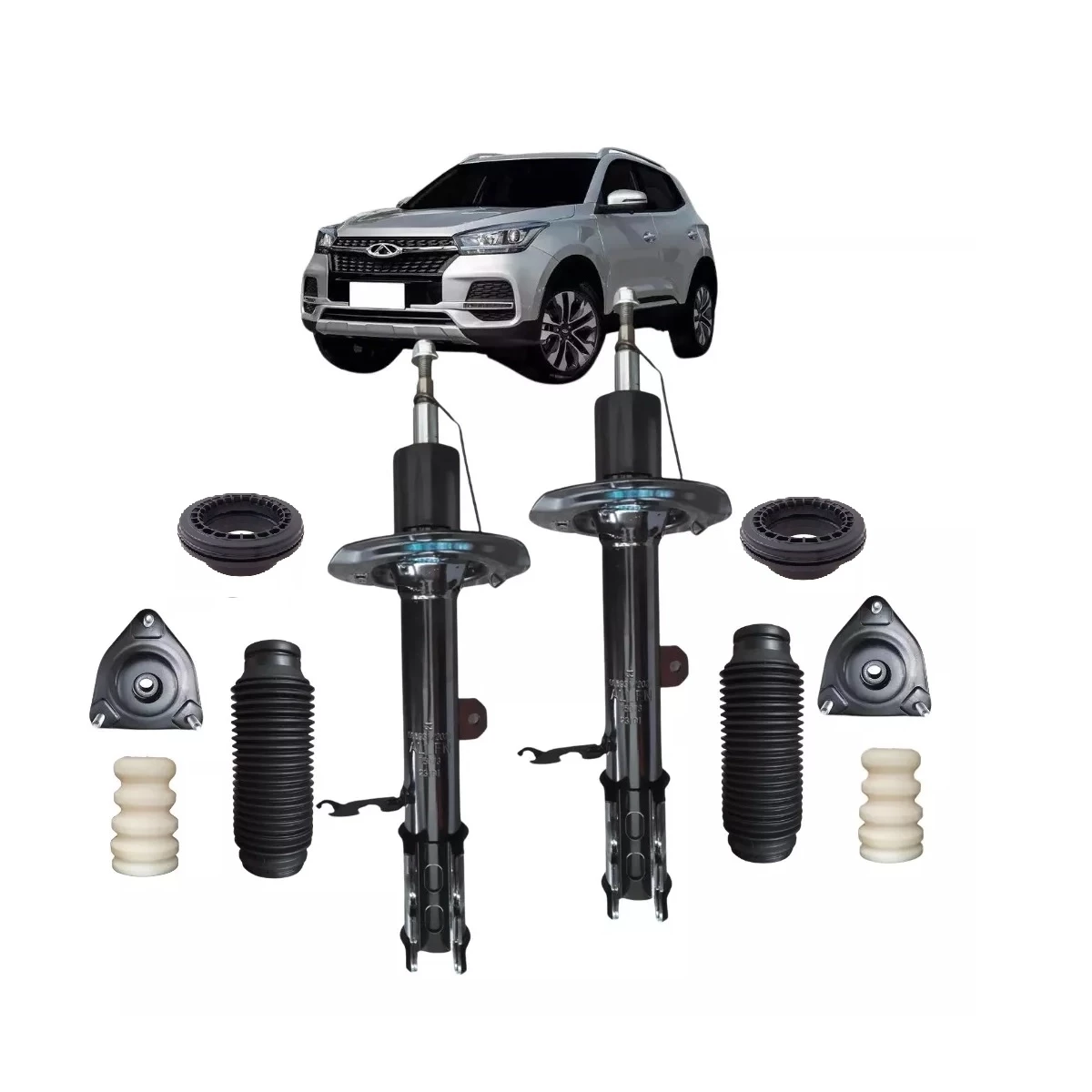 Par Amortecedor Dianteiro Chery Tiggo 5x Kit Coxim c/Rolamento
