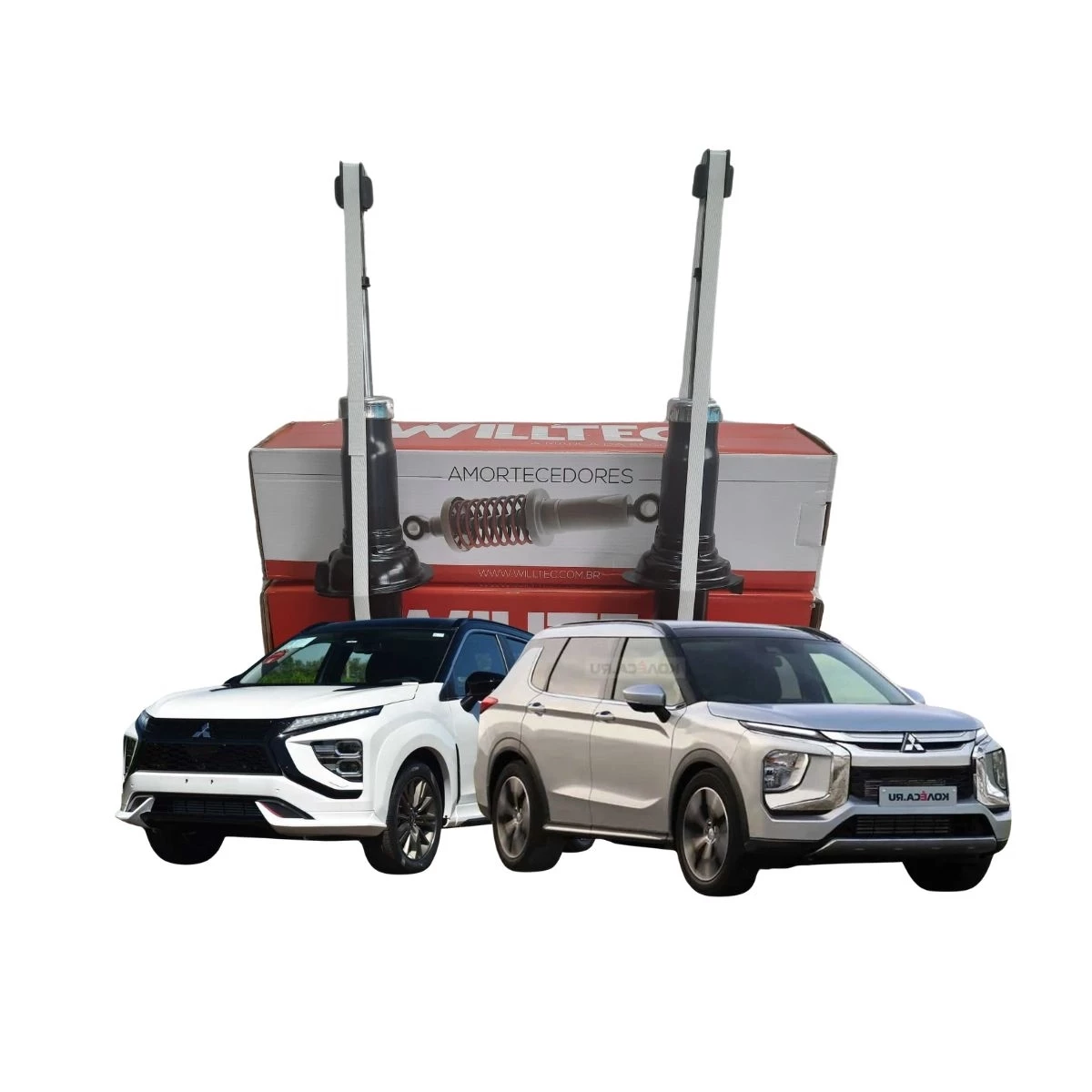 Amortecedor Mitsubishi Outlander 2014 a 2022 Eclipse Cross Traseiro Par Willtec