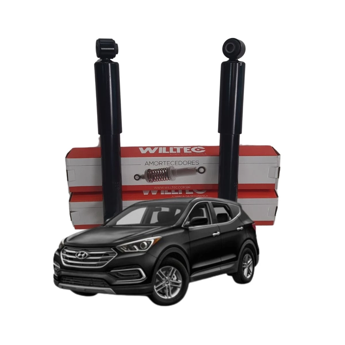 Par Amortecedor Hyundai Santa Fe 2014 15 16 17 18 2019 4X4 Traseiro 