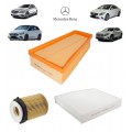 Kit Filtros Mercedes GLA CLA A200 A250 B200 CLA200 CLA250 GLA200 GLA250 Filtro Óleo Ar e Ar Condicionado Cabine Wega