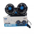 Ventilador Carro 12v Duplo Ajustavel 2 Velocidades Knup